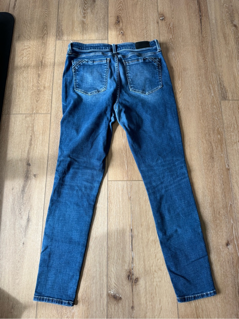 Womens Buckle Black Ankle Skinny Stretch Jean size 29x30